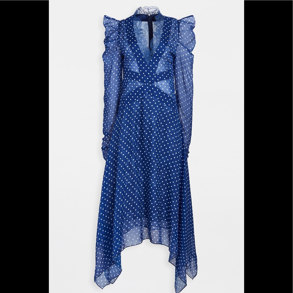 Opt Keo polka dot floral lace dress cocktail party